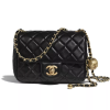 Chanel Black Sheepskin Metal Ball FLAP BAG Flap Bag - Image 2